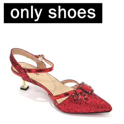 Venus Chan 2022 Nigerian Fashionable Silver Color Peep Toe Shoes Matching Bag Set For Royal Ladies Wedding Party Sandal