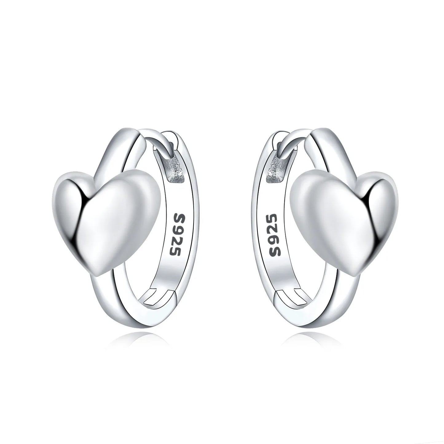 925 Sterling Silver Star Moon Heart Shape Earrings Jewelry Versatile Hoop Earrings For Women Jewelry Fine Birthday Party Gifts