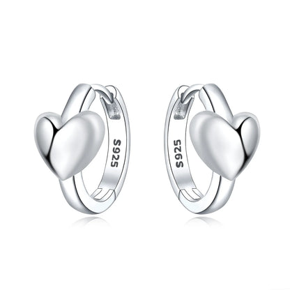 925 Sterling Silver Star Moon Heart Shape Earrings Jewelry Versatile Hoop Earrings For Women Jewelry Fine Birthday Party Gifts