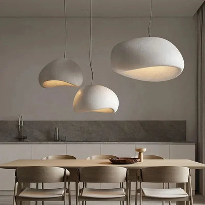 Nordic Minimalist Wabi-Sabi E27 LED Pendant Lights Modern Ceiling Chandelier For Dining Room Bedroom Bar Loft Home Hanging Lamp
