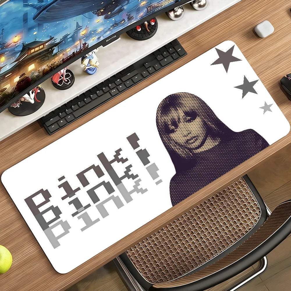Singer P-PinkPantheress-S Mouse Pad Non-slip Rubber Gamer Balance Computer Mat Decoracion Deskmat Laptop Office Large