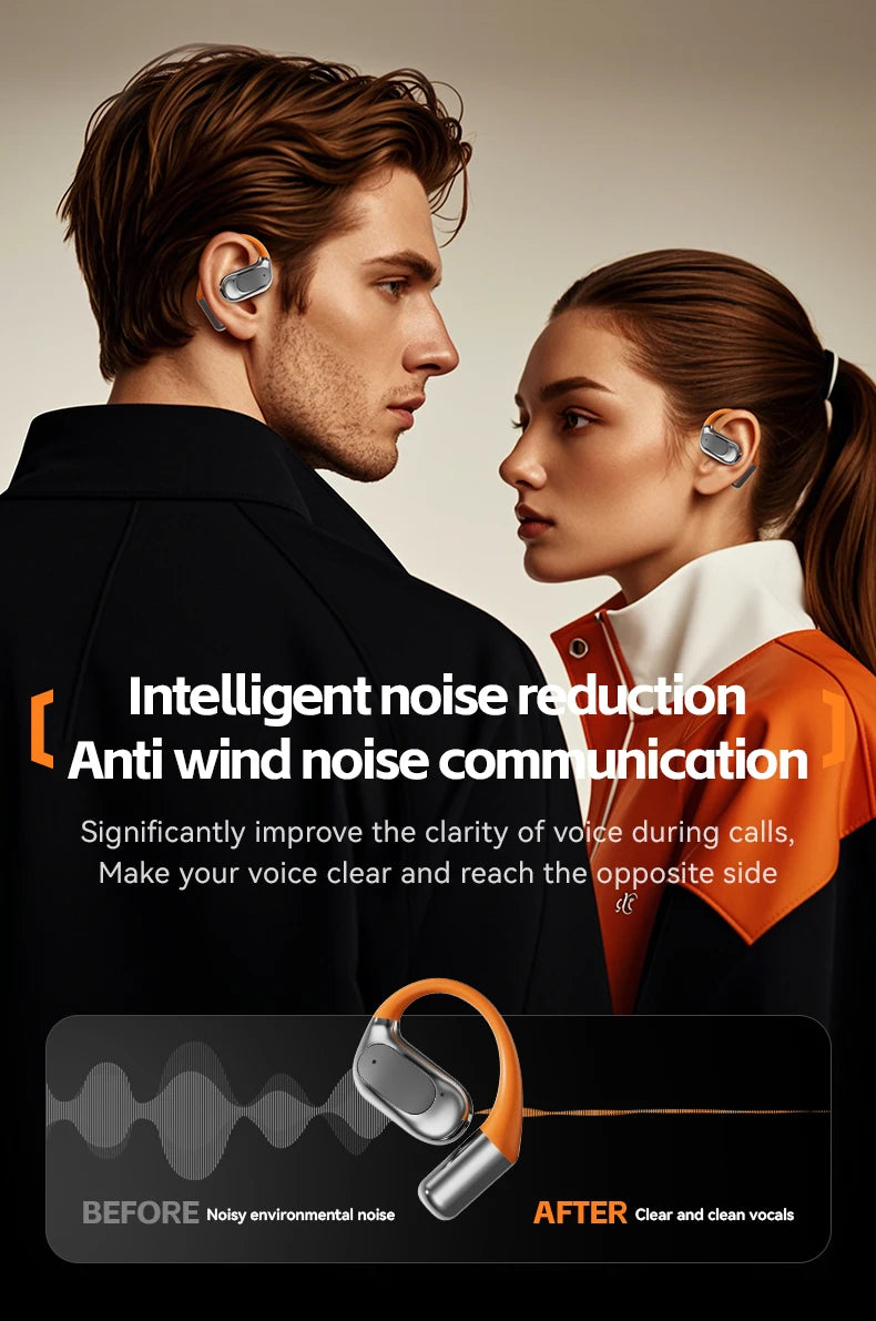 Tecsire OWS Bluetooth Earphones Earhook Wireless Earbuds Hifi Stereo Headset ENC Mic for Sports Audio Book