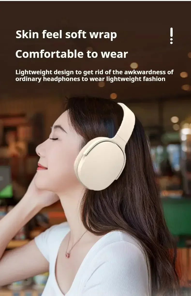 Hot Wireless Bluetooth Headphones Over Ear Hifi Stereo Headset True Sports Earphones TF AUX Music Player with HD Mic