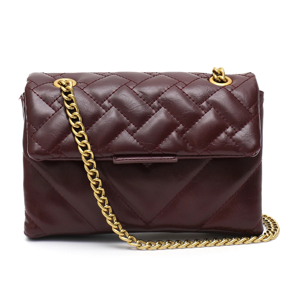 Women Fashion Metallic PU Vegan Leather Handbag Luxury Quilted Flap Messenger Shoulder Bag Long Chain Purse Daily Casual Travel