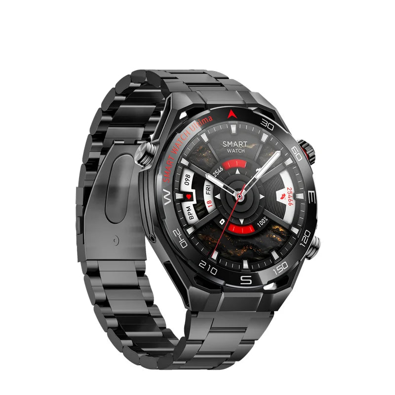 Men Smart Watch Amoled HD Screen Outdoor Sport Tracker Health Monitoring LED Flashlight Bluetooth Call AI Voice SK55 Smartwatch