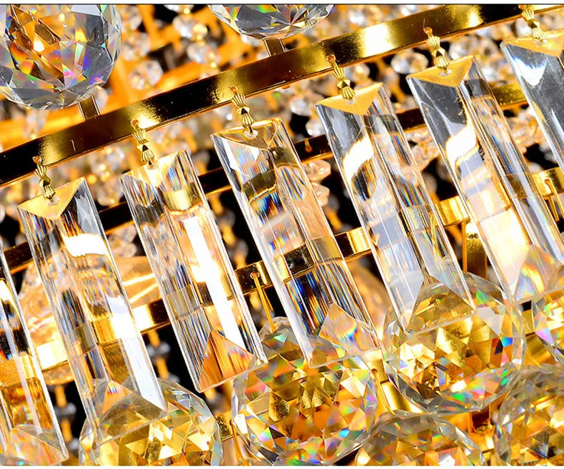Luxury Crystal Chandeliers Villa Loft Living Room Decorate Lighting Chandelier Ceiling Lights Hotel Pendant Light Indoor Fixture