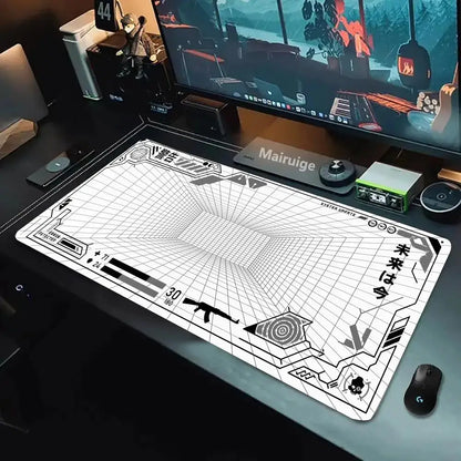 Perspective Grid Desk Mat Gaming Mouse Pad XXL Desktop Keyboard matsGame Anti-slip Desk Mat Computer Accessories Long playmat