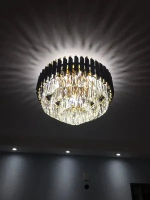 Villa Luxury Living Room Chandelier K9 Crystal Restaurant Pendant Lights Modern Ceiling Chandelier Dining Table Indoor Home Lamp