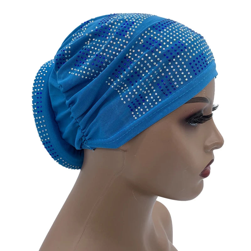 Summer Breathable Turban Cap for Women Muslim Under Scarf Cap African Lady Head Wraps Bonnet