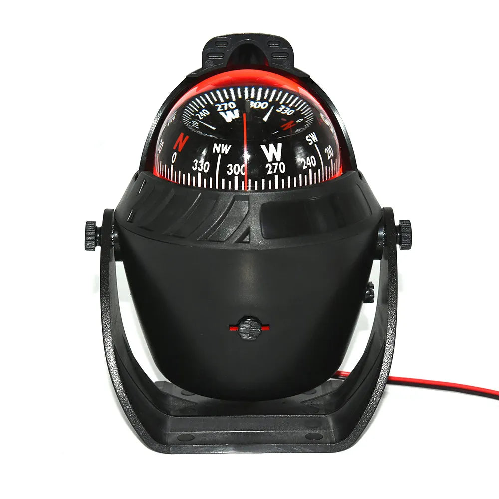 Waterproof Nautical Compass Sea Pivoting Marine Boat Compass With Electronic LED Night Light For Marine Navigation Positioning