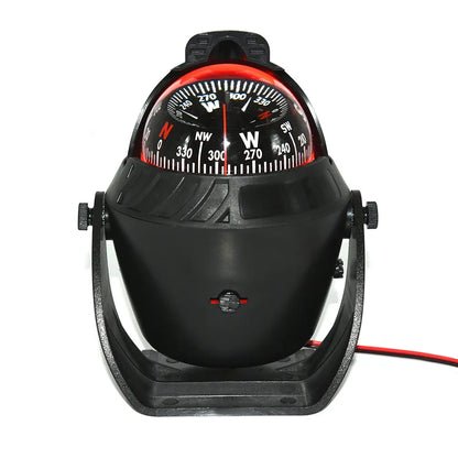 Waterproof Nautical Compass Sea Pivoting Marine Boat Compass With Electronic LED Night Light For Marine Navigation Positioning