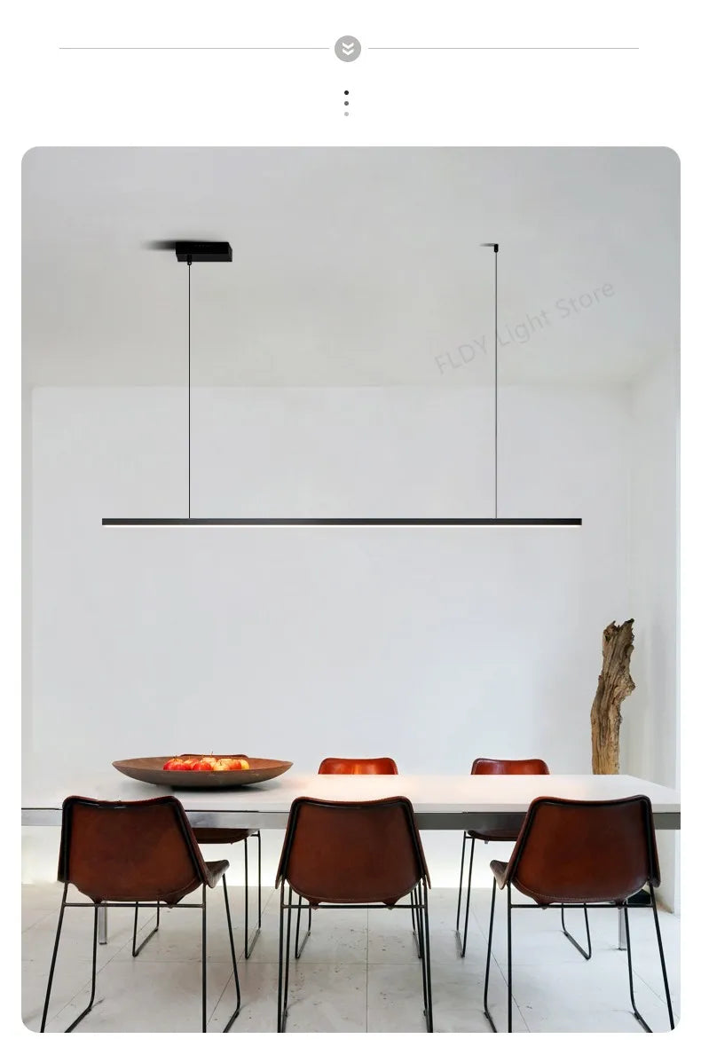 Pendant lights restaurant lights Nordic modern minimalist office long bar dining room chandeliers kitchen lamps LED Chandelier