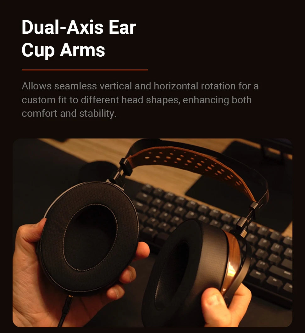 Fosi Audio i5 Open-Back Planar Magnetic Headphones with 97mm Diaphragm Professional Hifi Monitor Wired Headset For Studio