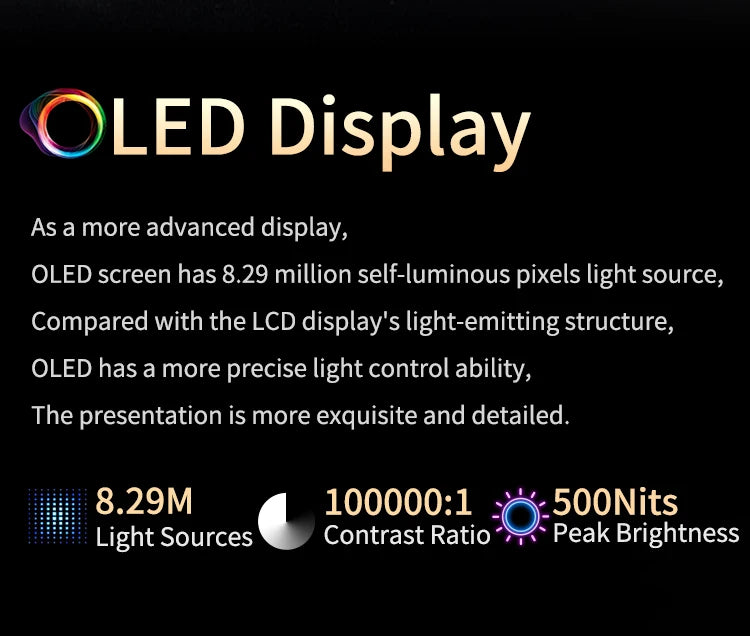Damrapt 14'' UHD Portable Oled Monitor 4K 16:10 500nits Metal Frame with Stand for Laptop PC Smart Phone Xbox Gaming Display