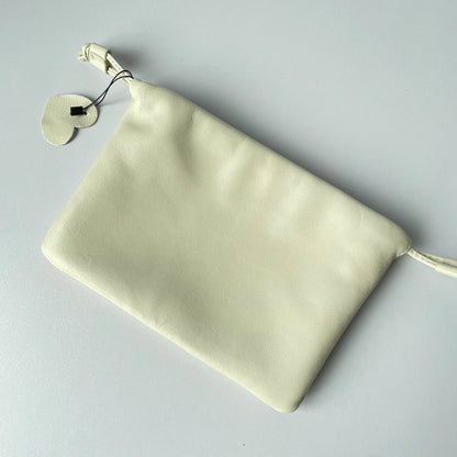 Sheepskin Drawstring Cloud Bag 2025 Summer New Design Soft Genuine Leather Handbag Shoulder Bag Fashionable Women Crossbody Bag