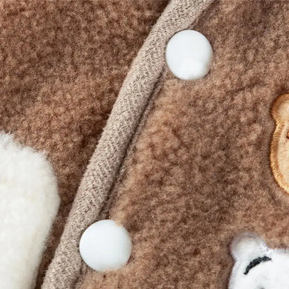 Pet Jacket Clothes For Autumn And Winter Cute Animal Small Dog Clothes Fleece Autumn Vest Fleece Puppy Warm Clothing Cat Clothes
