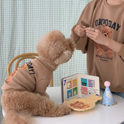 Autumn Winter Puppy Hoodie Clothing Cartoon Bear T Shirt Vest Cat Sweater with Pocket Big Dog Sport Shirt Pet Vest Pet Clothes