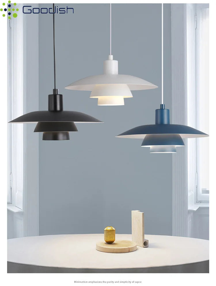 Memphis flying saucer disc Simplicity Creative Lustre LED Pendant Lights Art Indoor Lamps for Bedroom Home Decoration Chandelier