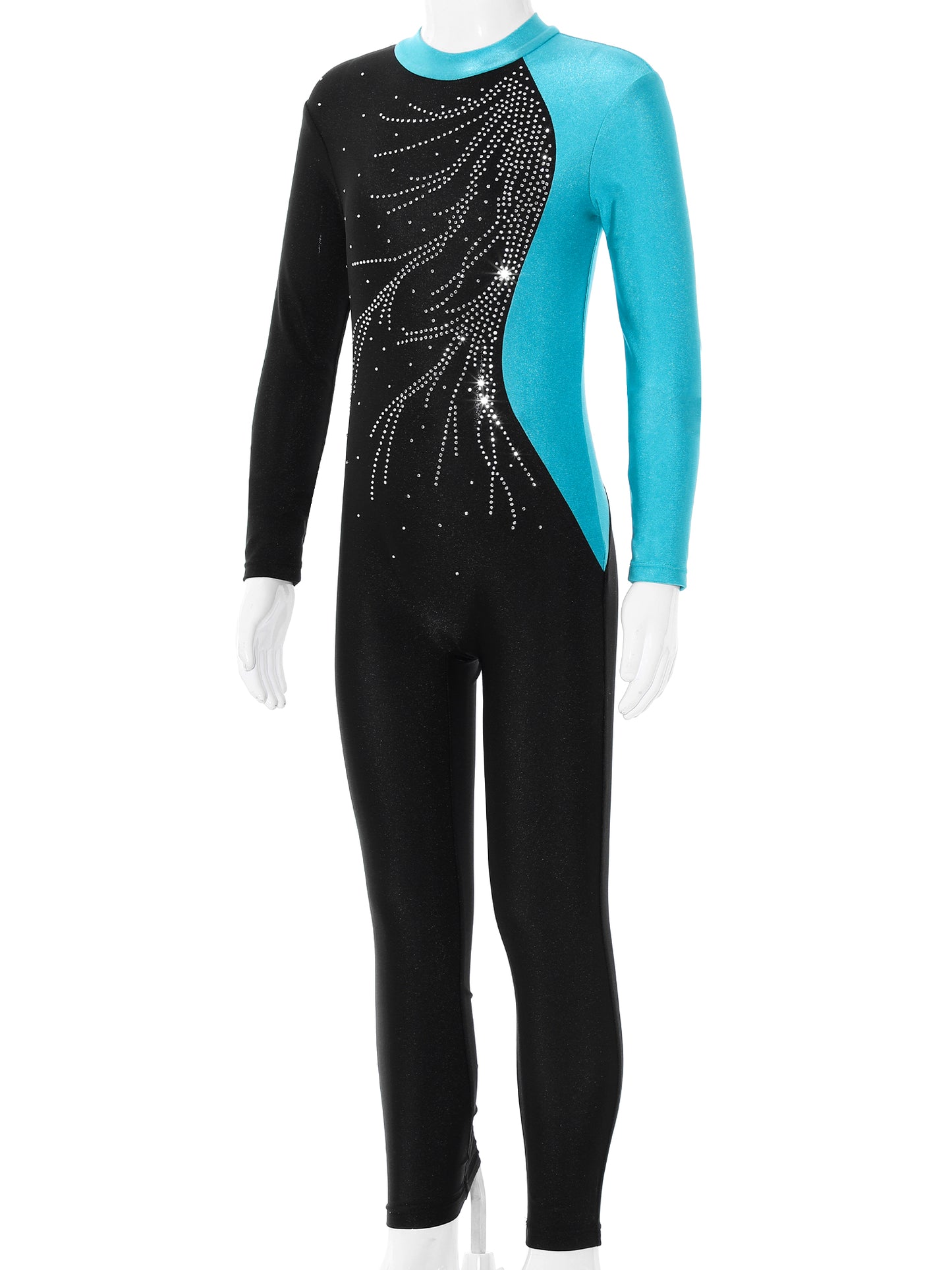 Kids Girls Long Sleeve Gymnastics Leotard Bodysuit Teens Gymnastics Jumpsuit for Girl Children Ballet Dance Costume Dancewear