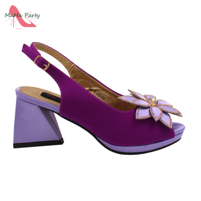 2024 New Design Special Fashion African Women Shoes Matching Bag Set High Quality with Platform Comfortable Heels for Part
