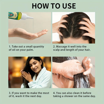 2pcs Set Herbal Hair Oil & Sandalwood Comb India Hair Oil Ayurvedic Hair Growth Oil Rosemary Hair Growth Oil Hair Regrowth Serum