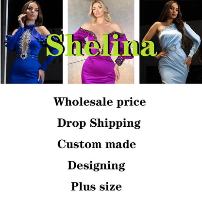 Shelina Fashionable Bowknot Cocktail Dress Rhinestones Sleeveless Sweetheart Pageant Party Gown Vestidos De Gala Customized