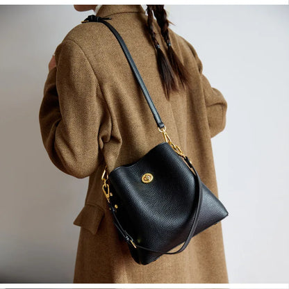 Fashion Women PU Leather Handbags Large Capacity Fashion Female Bucket Shoulder Bag Ladies Messenger Bag Purses and Handbags