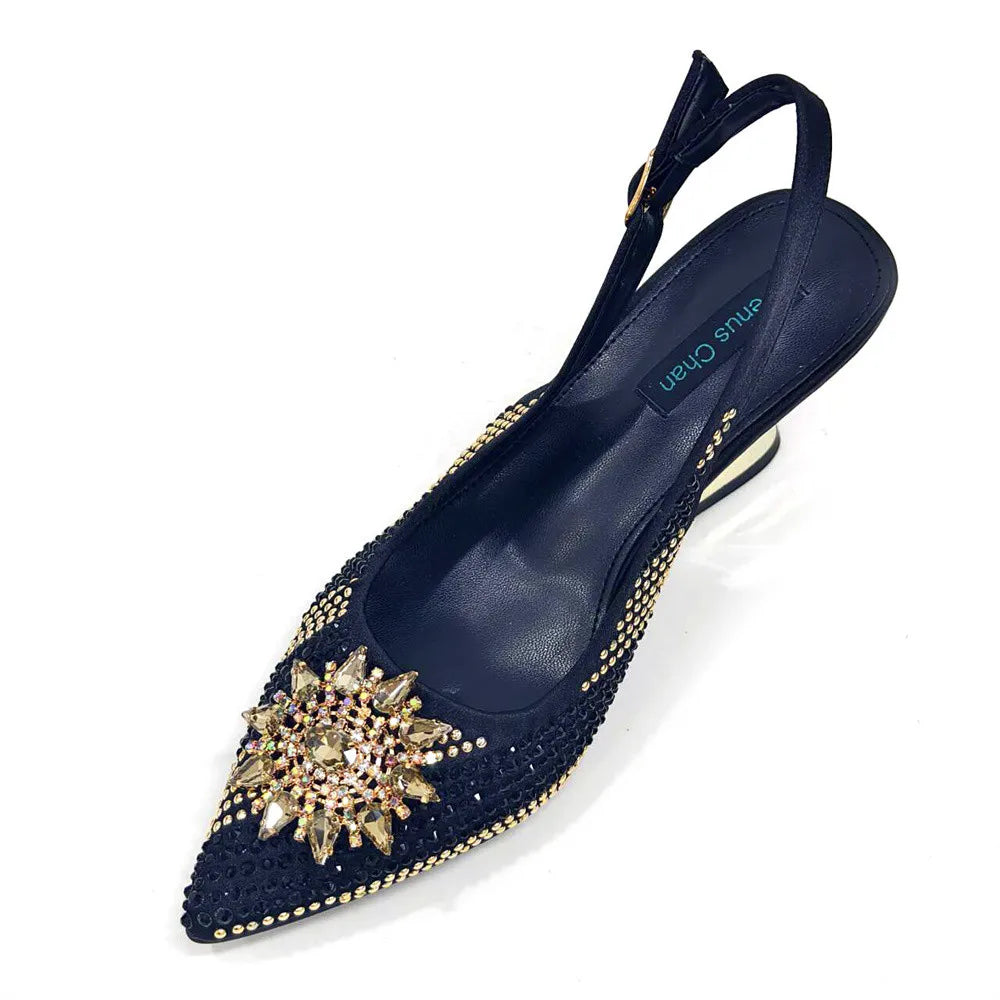 Italian Design Evening Shoes And Bag Paired With Handmade Petal Clutches Pointed Toe High-Heel Shoes For Women Party Shoes