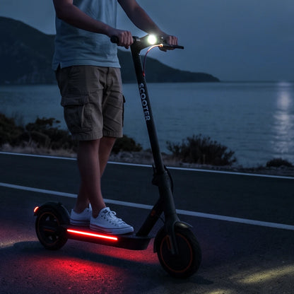 Electric Scooters for Adults, 8.5' Tire, Max 19 Miles and 19 Mph, 550W Foldable E Scooter with Side Light & APP