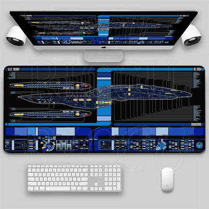 XXL HD print Game Mouse Pad Star Trek Office PC Accessories Keyboard Starship Blueprint Gamer Computer Cabinet Desk Mat carpet