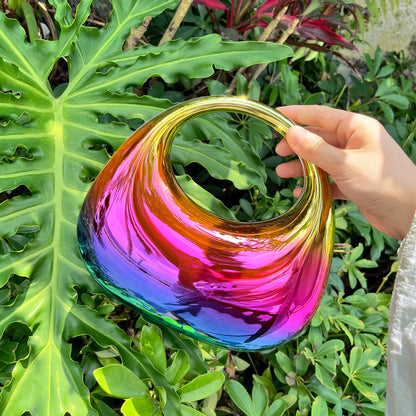 Golden Evening bag Purses and handbag luxury Designer shoulder bags moon bag Party Wedding Round Acrylic Shiny  Clutch purse