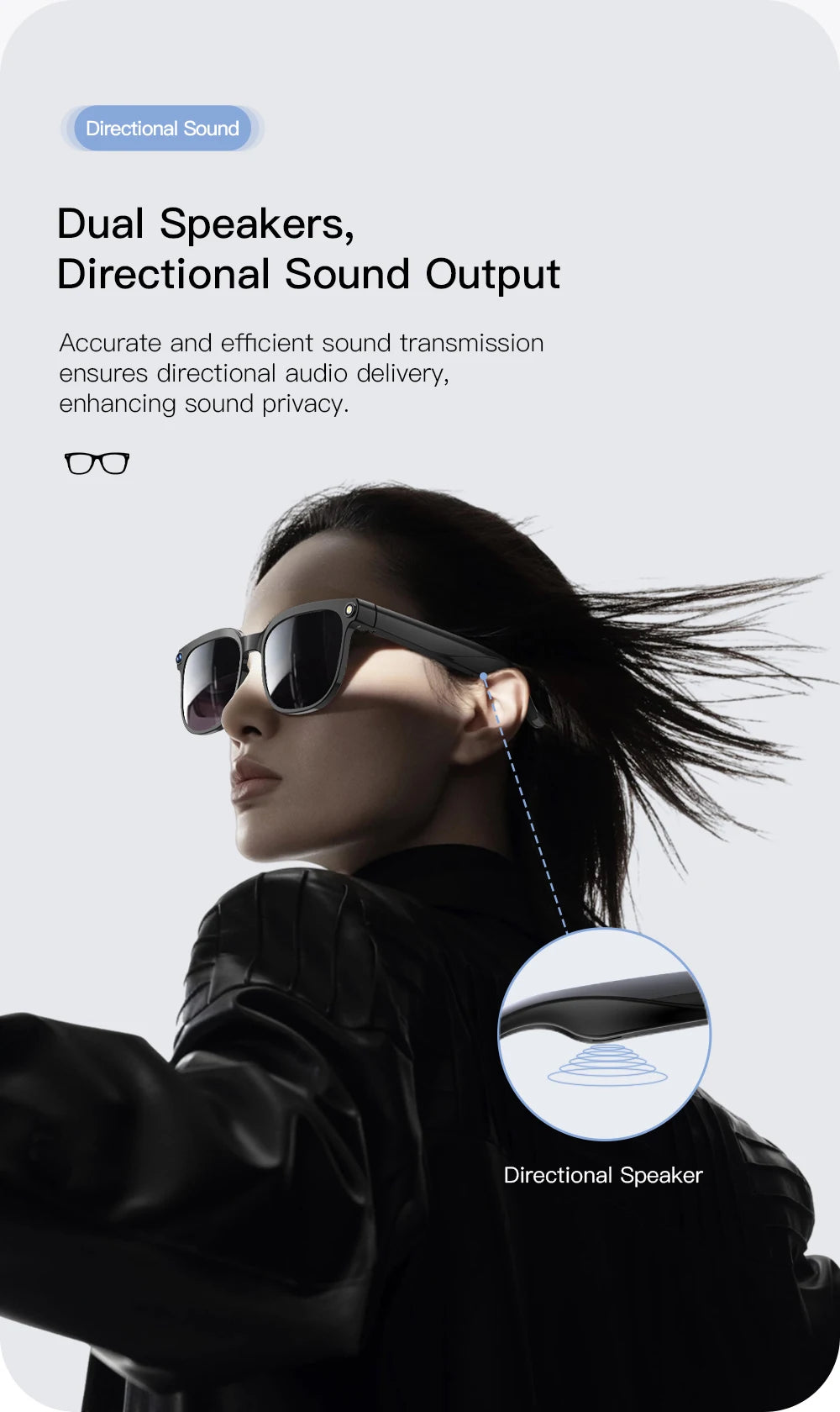 PEJE AI Smart Glasses with Camera, 1080P HD Video Recording Glasses, AI Assistant (ChatGPT/Doubao), Real-Time Translation