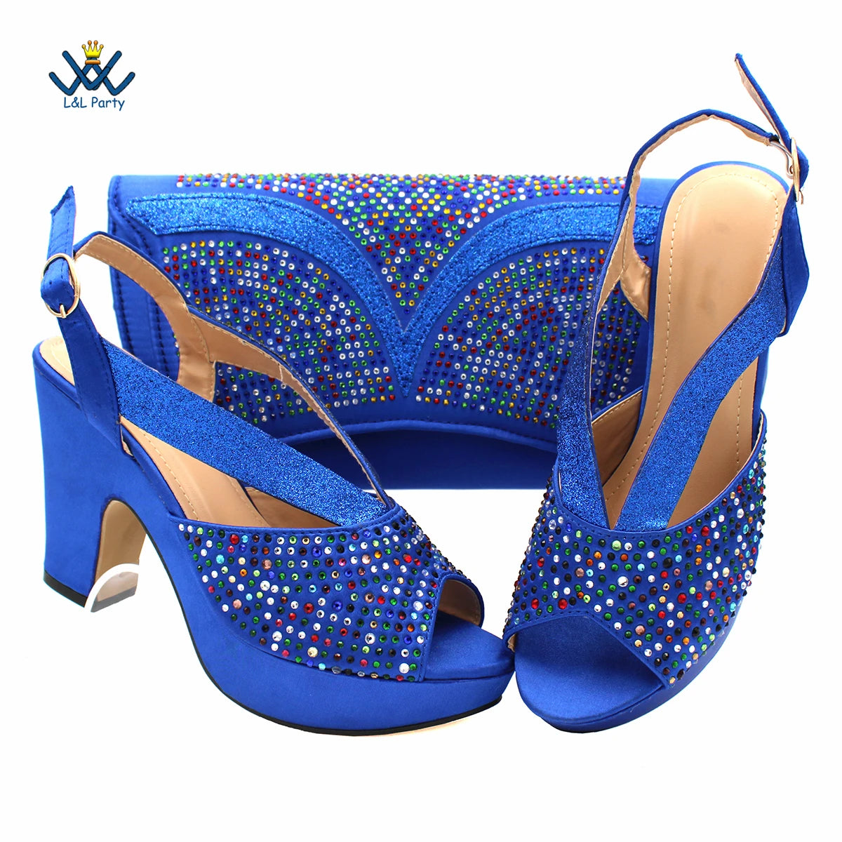 Fashionable Italian Mature Style African Sets Black Color Nigerian Shoes Matching Bags for Royal Wedding Party