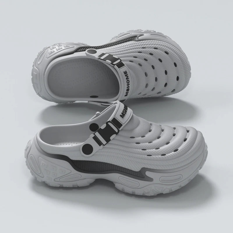 Clogs Platform Slippers Men Summer Luxury Designer Shoes Male Casual Sandals Fashion Indoor Outdoor Beach Slides Unisex Non-Slip