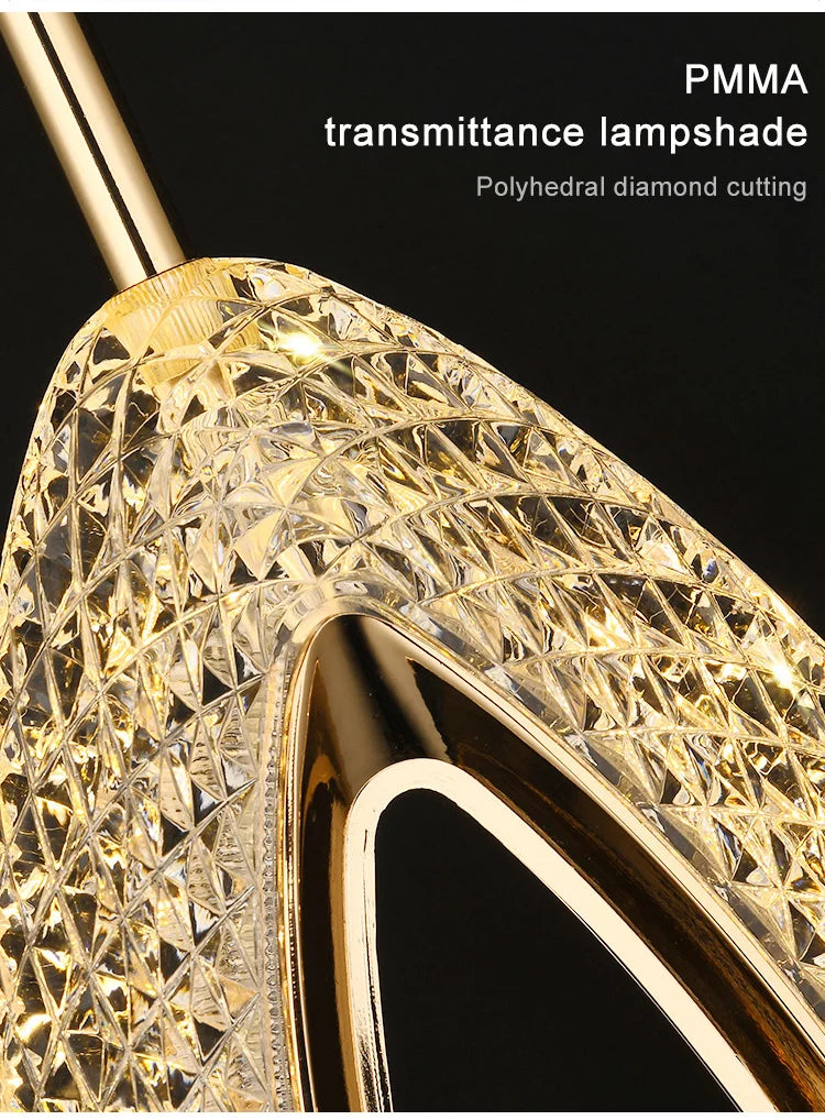 Modern Crystal LED Pendant Lamps Indoor Lighting For Home Decor Led Lights Living Room Bedroom Bedside Hanging Lamp