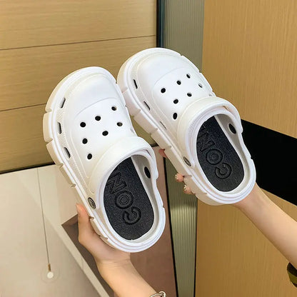 Women's Flat Shoes Non-Slip Slippers Women 7cm Height Sandals Luxury Brand Platform Heels Eva Clogs Fashion Girl Slippers