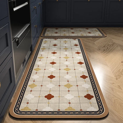 Japanese‑Style Diatomite Kitchen Runner Floor Mat Water & Oil Absorbent Non‑Slip Household Foot Mat for Kitchen Door Entrance