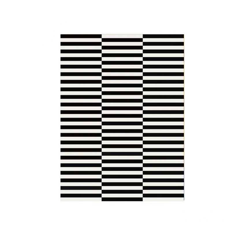 Light Luxury Black and White Striped Rug Modern Large Area Living Room Sofa Rugs Simple Bedroom Decor Carpet Home Room Carpets