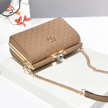 New Women Handbags Fashion Embossed Craftsmanship Portable Shoulder Bag Top-handle Diamond Ladies Bag Wedding Party Bags