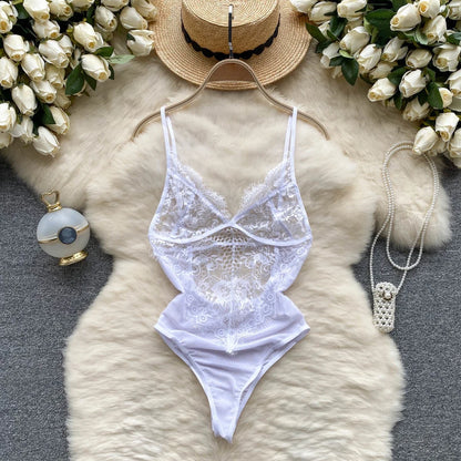 Cute Sweet Trend Cartoon Printed Jumpsuit Half High Collar Sleeveless Slim Fit Lingerie Bodycon Bodysuit Rompers Pajama Catsuits