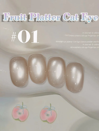 1-24pcs WS Romantic Purple Cat Eye Gel Nail Polish New Style Super Flash Versatile Whitening Purple Glass Bead Cat Nail Salon