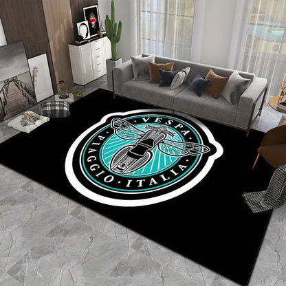 15 Sizes Motorcycle V-Vespa Pattern Rug Bedroom Living Room Bathroom Mat Creative Door Mat Area Rug Carpets for Living Room Home
