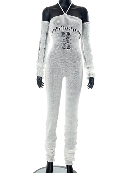 Sisterlinda Fashion Trend Y2K Jumpsuits Women Patchwork Sleeve Bandage Stretch Hipster One Piece Overalls Female Streetwear 2023