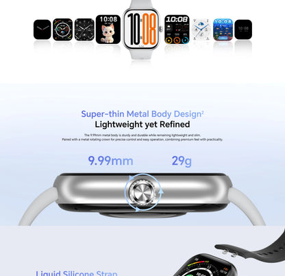 New Honor Choice Watch 2 Pro Smartwatch 5ATM+IP68 Waterproof 1.97" Bezel AMOLED Screen Barometer GPS GNSS Compass 360mAh Battery