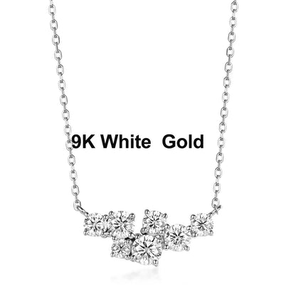 Kuololit 58514K 10K 9K Moissanite Necklace for Women Solid Rose gold Luxury Pendant For Engagement Party Anniversary With Chain