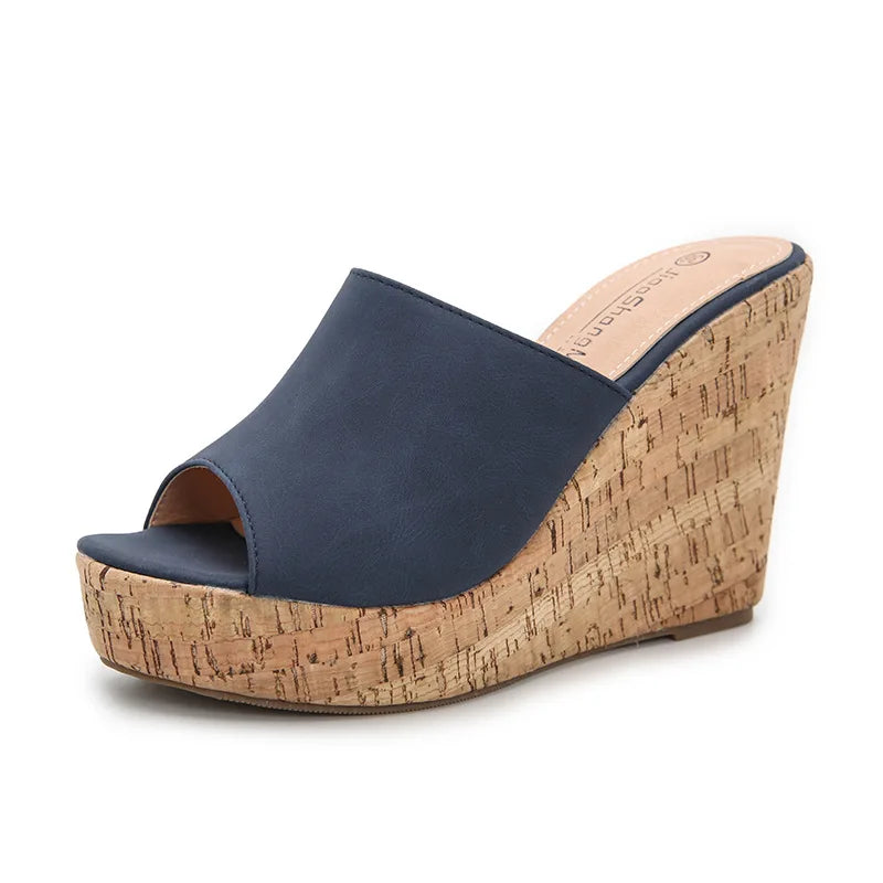 11CM Super High Heels Platform Sandals Women Wedges Open Toe Shoes Ladies Summer Slip On Slippers Beach Slides Femmes Sandalias