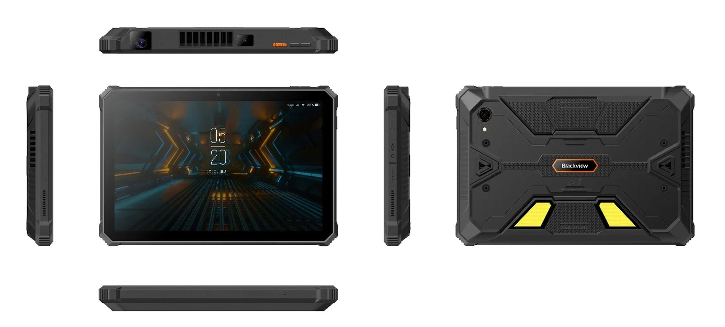 World Premiere Blackview Active 12 Pro Rugged Projector Tablet 11'' Pad Android 15 16GB 1TB 30000mAh Dimensity 7300 Tablet Phone