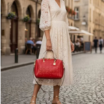 CH Autumn/Winter Christmas Fashion PU Material Lock Lock Design Women's Crossbody Bag 2026 Designer New Handbag Trendy Brand