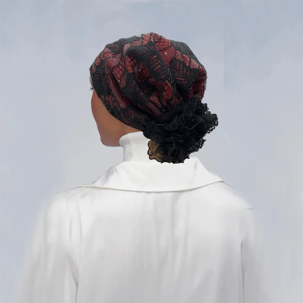 Embroidery Turban Cap for Women Summer Breathable Head Wraps Bonnet Muslim Under Scarf Hat Cancer Chemo Hats Turbante mujer