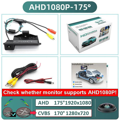 GreenYi AHD 1080P 170° Car Rear View Camera for BMW E60 E39 E90 E82 E61 X1 E84 X5 E70 E92 E91 3/5 Series E88 E93 X6 Night Vision